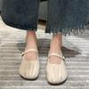Sapatos Mary Jane Retrô Franceses para Mulheres 2026 Novos Sapatos Rasos Versáteis de Verão com Saias Solado Macio Mocassins Confortáveis