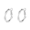 Aretes de Círculo Trenzado Coreano Estilo Hong Kong Nicho Lujo Accesible Elegante Diseño de Gama Alta Aretes de Hebilla para Oreja Exquisitos