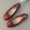 Zapatos Planos de Ballet para Mujer que Aumentan la Altura 2026, Piel Suave, Suela Suave, Mocasines Rojos, Zapatos de Hada Francesa para Abuela