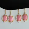 Brincos de Prata Esterlina Banhada Moda Exquisite Concha Rainha Brincos Clássico Elegante Bola Rosa Pedra Brincos Ganchos para Mulheres