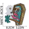Parche Bordado de Calavera Surfista Retro Americano Palmera de Playa Ancla Ropa de Mezclilla Parche Termoadhesivo DIY