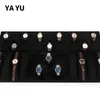 Soporte de Exhibición de Relojes de Cuero Terciopelo Negro Bandeja de Almacenamiento para Mostrador de Relojes Accesorios de Exhibición de Relojes en Vivo Bandeja de Almacenamiento de Relojes