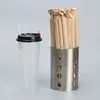 Pajitas transparentes desechables para té de leche, pajitas de plástico grueso para perlas, 00 piezas, pajitas grandes de colores extralargas, empaquetadas individualmente, duras 10