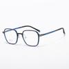 1203 Montura de gafas para miopía de estilo coreano poligonal ultraligera de acero plástico de carbono tungsteno montura de gafas retro para estudiantes masculinos y femeninos con graduaciones