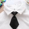 Poliéster-Algodón Sin Nudo Corbata Pequeña Para Mujer Color Sólido Corta Estilo Japonés Rosa Uniforme Jk Cuello Marinero Flor