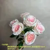 Buquê Artificial Grande de Rosas Redondas, Flores Luxuosas Simuladas para Casamentos, Arranjo Decorativo de Sala de Estar de Casa de Alto Padrão