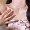 Collar con Borlas de Perlas y Lazo para Mujer, Nuevo Estilo Veraniego, Lujo Ligero, Sensación de Alta Gama, Artículo Popular de Celebridad de Internet de Nicho, Cadena para el Cuello, Cadena para la Clavícula