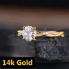 Anillo Sanjie de moda simple europeo y americano con circonita incrustada, anillo de deseos nuevo bañado en oro, joyería de mano Directo de Fábrica