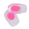 Protetores de Silicone para Calcanhar de Duas Cores, Confortáveis e Transparentes, Palmilhas Esportivas Absorventes de Choque para Aumento de Altura Interno, Protetores de Calcanhar em Forma de U, Almofadas para Aumento de Altura