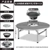 Mesa de Barbacoa de Acero Inoxidable para Uso Comercial, Mesa de Barbacoa Plegable para Puesto Exterior, Mesa Exterior para Restaurante con Parrilla de Carbón