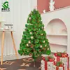 Árbol de Navidad Simulado Encriptado Ramas Engrosadas Luces LED de Fibra Óptica Adornos de Decoración Festiva Hogar Centro Comercial Ventana