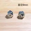 Estilo retro aleación de hierro tian diamante octagonal espaciador cuentas espaciador cristal accesorios pulsera collar componentes para enhebrar