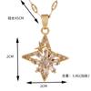Collar Creativo Giratorio de Trébol de Cuatro Hojas para Mujer Lleno de Diamantes, Cadena de Clavícula de Alta Gama Ins Zirconia Colgante Simple Elegante