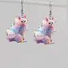 Diseño Original Transfronterizo Nuevo Producto Coloridos Zorro Soñador Acrílico 2D Pendientes Exquisitos Lindos Pendientes de Zorro