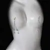 Verano Europeo y Americano Nuevo Metal Doble Cabeza Cadena de Leche Sexy Colgante de Perla Estimulante para Adultos Pezón Accesorios Sexuales