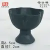 Cuenco de Cerámica Negra con Patrón de Cerdo, Recipiente con Forma de Cuerno de Buey, Recipiente para Vino de Cerámica de Cáscara de Huevo, Taza Pequeña de Pie Alto, Trípode de Cerámica, Cerámica Decorativa, Artículos de Cerámica Antigua, Cerámica de Colores, Cerámica Antigua