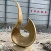 Escultura de flor de acero inoxidable para oficinas de ventas, instalación artística de ramo de pétalos para césped exterior, decoración de escultura metálica personalizada