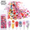 Papel de estrella para decoración de uñas de origen transfronterizo, 10 colores, serie de flores secas de otoño e invierno, color natural, pasta de transferencia de uñas con flores