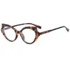 Gafas Europeas y Americanas Ojo de Gato con Filtro de Luz Azul para Mujer Marco de Gafas de Moda Personalizado Transfronterizo Retro Ins de Color Graduado Planas