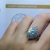 Tiktok live popular 3 Quilates partículas grandes imitación Americana importada color D diamante traje anillo colgante traje Femenino