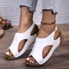 Sandalias de Cuña Tallas Grandes para Mujer, Verano 2026, Sandalias Comercio Exterior Transfronterizo Estilo Nuevo Sandalias de Cuña con Plataforma y Punta Abierta
