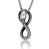 Novo design Wu Teng Pulseira Masculina retrô desgastada preta Mobius pulseira masculina de liga metálica com abertura