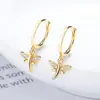 Brincos de libélula para mulheres prata 925 novo estilo design personalizado Brincos de libélula da moda estilo ins joia de orelha elegante