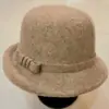 Nuevo sombrero de otoño e invierno estilo coreano con lazo, elegante sombrero tipo cubo de fieltro de lana estilo británico para mujeres de mediana edad y mayores