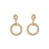 Novos Brincos de Argola Pequena Simples com Pérolas e Diamantes em Prata S925, Que Deixam o Rosto Mais Magro B749X