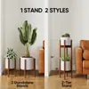 Suporte para Plantas de Interior com 2 Peças, Suporte para Plantas de 2 Níveis, Suporte para Plantas de Bambu, Largura Ajustável 8 - 12 Polegadas