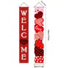 Decoración de Fiesta de Parejas Transfronteriza para el Día de San Valentín Cortina de Puerta Bandera Colgante para Porche Día de San Valentín Chino Romántico Venta al por Mayor