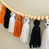 Amazon transfronterizo nuevo tejido a mano creativo fantasma de Halloween flor ambiente festivo adornos de pared