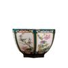 Taza de té hexagonal de crisantemo de bambú y orquídea ciruela, juego de té de kung fu de cerámica esmaltada, taza de té, taza maestra, taza de la fortuna, taza individual, regalo
