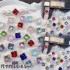 Broca cravejada de prata polvo multicolorido trevo de quatro folhas cristal zircônia pulseira de miçangas diy corrente de celular joia acessórios de miçangas