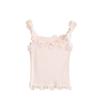 Camisola corta de encaje Spice Girl para mujer, nueva camiseta de verano sexy de cintura alta con ombligo, sin mangas y que combina con todo, a la moda