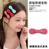 Presilha de cabelo tipo laço estilo coreano, grampo de cabelo elegante e requintado para mulheres, presilha de jacaré fofa de bolinhas para franja lateral, acessório de cabelo