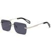 2202 Liquidación Gafas de Sol Sin Montura Gafas de Sol para Hombres y Mujeres Gafas Retro Amazon Venta al por Mayor Gafas de Sol con Protección Solar Europeas