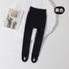 Leggings Gruesos Forrados de Felpa para Niñas para Otoño e Invierno, Pantalones Térmicos para Niños, Mallas Cortas de Felpa Integradas con Rayas Verticales al por Mayor
