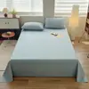 2026 Nuevo Estilo Hilo de Algodón Puro Teñido en Hilo Algodón Lavado Sábana Individual Cuadros Simples Cubre Cama de Algodón Puro Juego de Tres Piezas Ropa de Cama