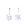 Pendientes de estilo coreano TikTok Quick Hand, nuevos y elegantes pendientes de plata con flores de hielo para mujer, con joyas de cristal floral.