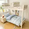 Conjunto Escolar Fofo de Desenho Animado Três Peças Cama Suspensa Dormitório Algodão Fofo Conjunto de Cama Individual Três Peças Conjunto de Estudante Transfronteiriço
