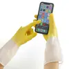 Guantes blancos transparentes de dos colores para lavar platos, guantes de cocina para mujer, de goma, de látex, para lavandería, de plástico impermeable, de goma, para el hogar, cepillo para cuencos.