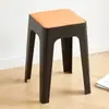 Taburete de Plástico Engrosado para Uso Doméstico, Extra Grueso, Moderno y Simple, Apilable, Cómodo para Estar Sentado Largo Tiempo, Taburete Alto Redondo, Banco