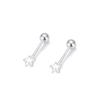Clavo de oreja S999 para mujer, de plata de ley, sencillo, para oreja, pequeño, para dormir, sin estrellas ni tornillos, accesorios para orejas.