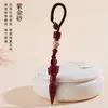Llavero Colgante de Mineral Crudo Natural Cinnabar Oro Púrpura de Alto Contenido, Estilo Chino Creativo Cultural Accesorio para Bolsos, Joyería Nueva