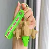 Llavero Popular Transfronterizo Shanhaijing, Versión Americana, Figura de Palo con Zapatos, Tiburón, Colgante para Bolsa de Vida Marina, Regalo Pequeño