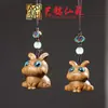 Pingente de Corrente para Celular Sapo de Madeira Arco-Íris Yiming Xianyuan Sandália Criativa de Sândalo Animal Desenho Animado Sapo Ornamento