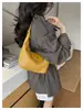 Bolso de Mano Simple de PU Tejido Tipo Dumpling para Mujer 2026 Nuevo Pequeño Nicho Versátil para Viajes Diarios Bolso Exquisito de Hombro Cruzado