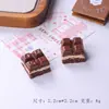Brinquedo de Doce Tamanho Grande Bolo Miniatura Realista Biscoito Doce Brinquedo Acessórios de Resina Ornamentos de Casa de Chocolate Chaveiro DIY