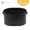 Cesta Ovalada de Metal para Cubiertos, Cesta Doméstica para Guardar Cubiertos, Cesta de Hierro Galvanizado para Cubiertos con Asa y Compartimentos